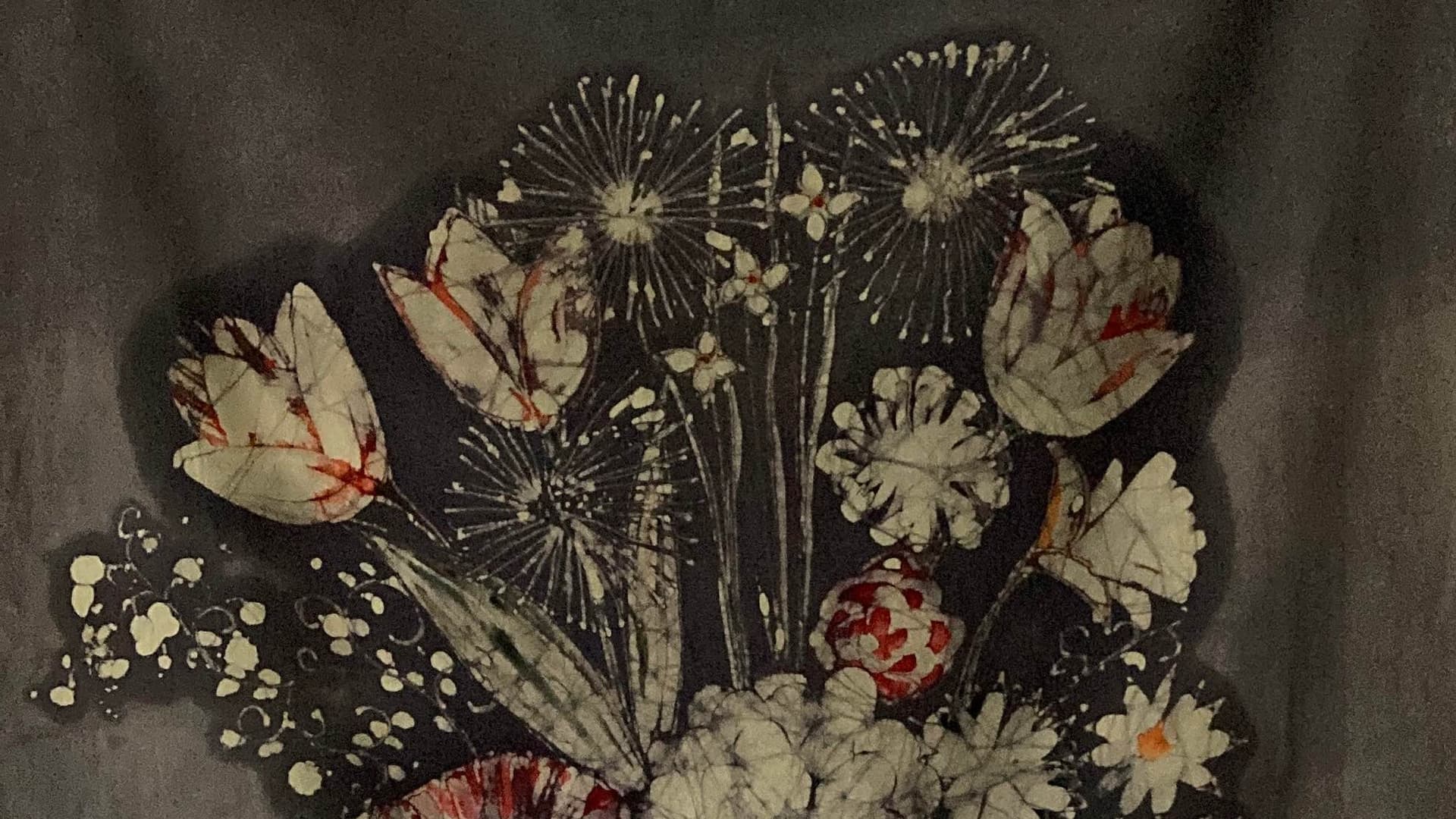 A batik of flowers together like we are