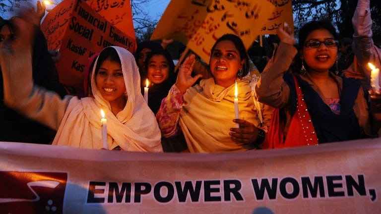 Womens protesting for their rights