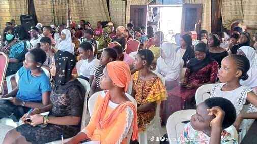 group of teenagers during international girl child day