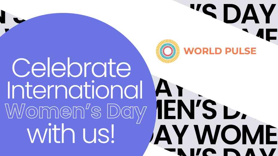 Graphic reads "Celebrate International Women's Day with us". 