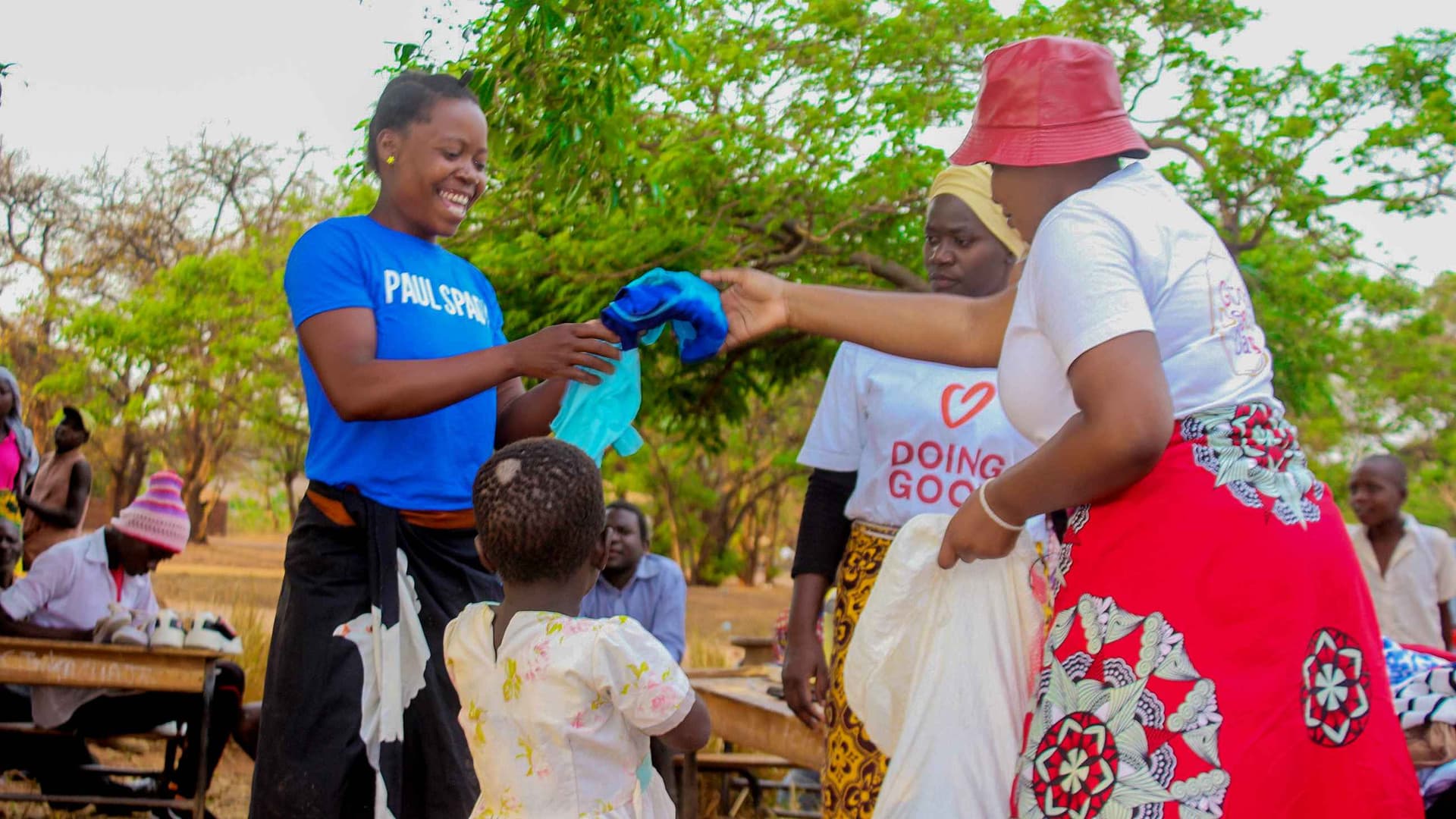 Zapita village we reached out to 318 people.women, men, children,we gave cloths ,shoes bags and hats