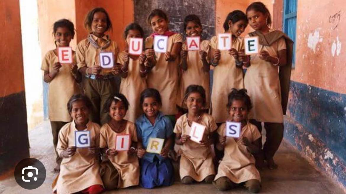 The image talks about Girls’ Education 